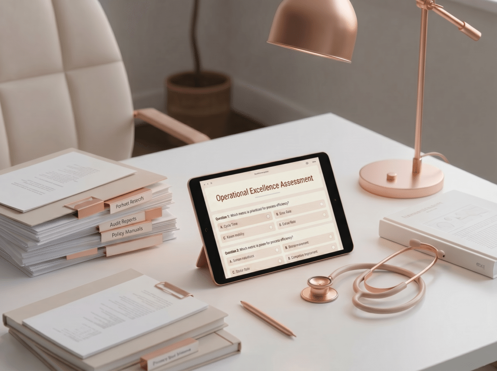 Operational excellence assessment tablet