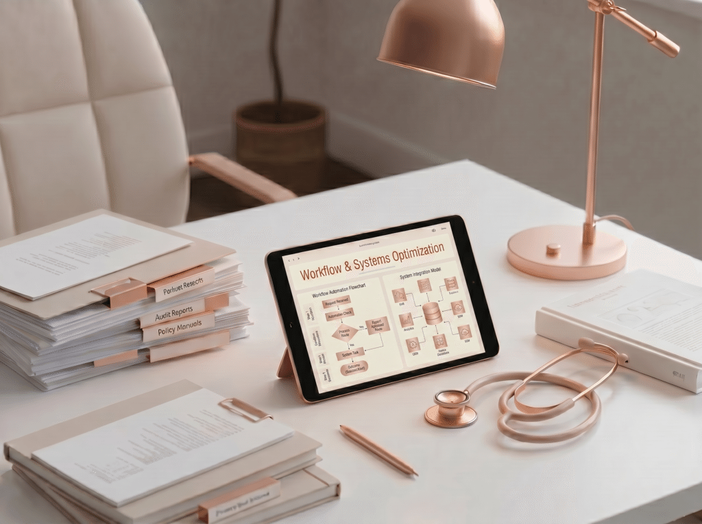 Workflow diagram on tablet